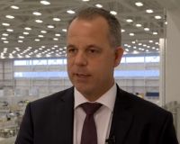 Martin Gauss CEO Air Baltic visits the Bombardier plant