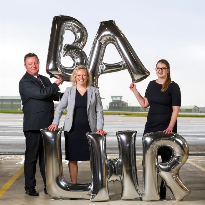 British Airways is back at Newquay.(From left to right) Richard Thomasson, interim airport director; Amy Smith, business performance manager; Lucy Hatherell, marketing executive.