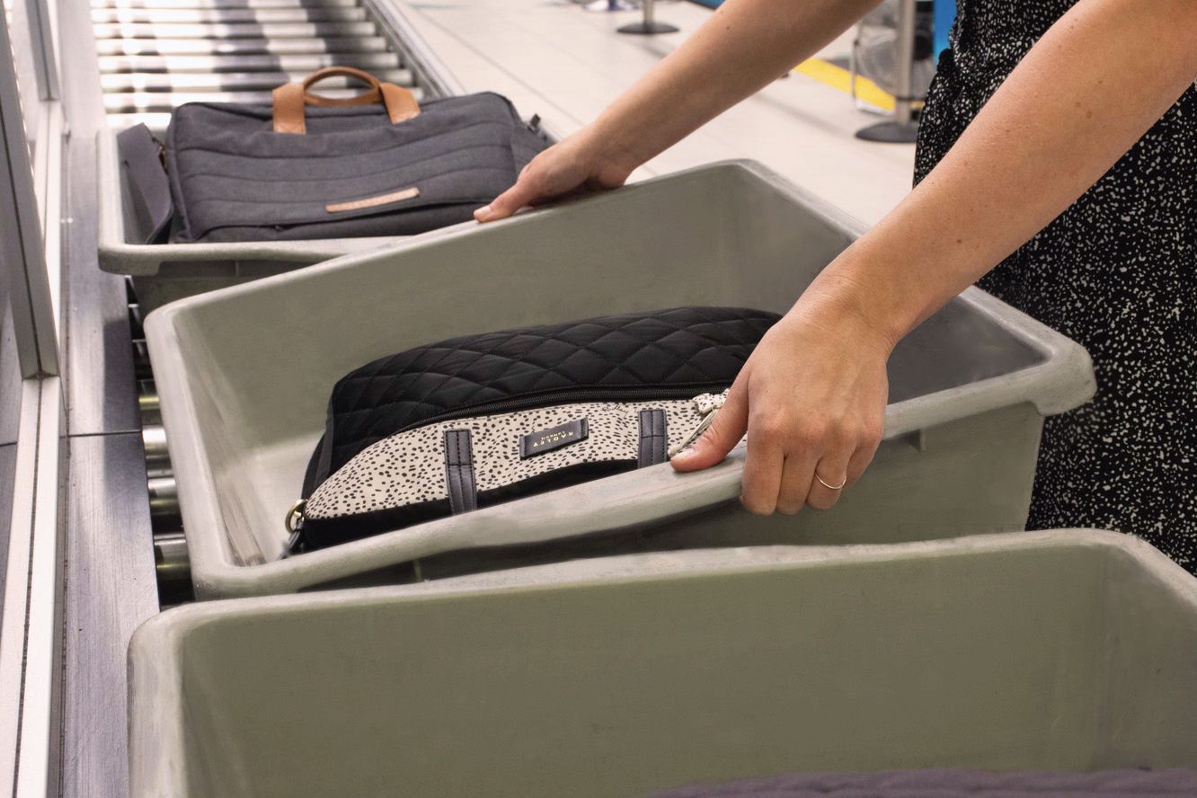 Security trays.