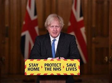 The PM at a Downing Street video presentation.