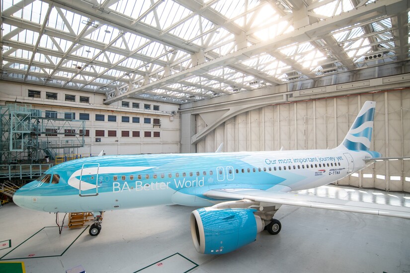 BA A320 neo - first aircraft in the BA 'Better World' colour scheme.